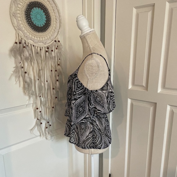 Charlotte Russe Sheer Zebra Print Cami Blouse with Adjustable Straps – Size M - Picture 3 of 15